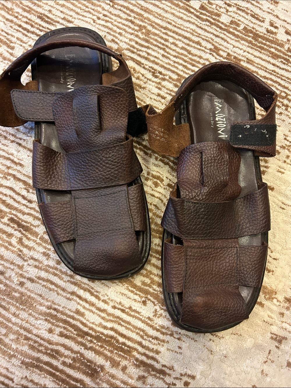 Brown Leather Men’s Sandals - Unbranded